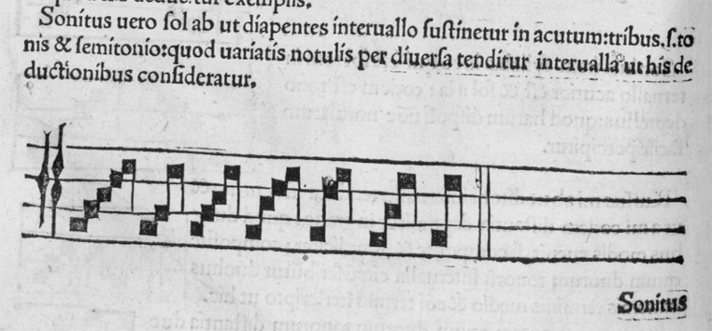 Music Notation Between Text Blocks. Figure 2. Practica
              Musicae.